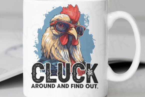 Chicken with Glasses, Funny Chicken Sub Graphics for T-Shirt Designs