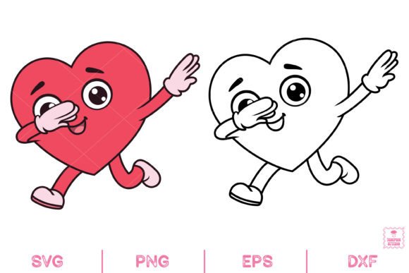 Dabbing Heart Funny Valentine’s Day Graphics