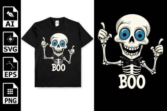Fun Skeleton Boo Halloween
