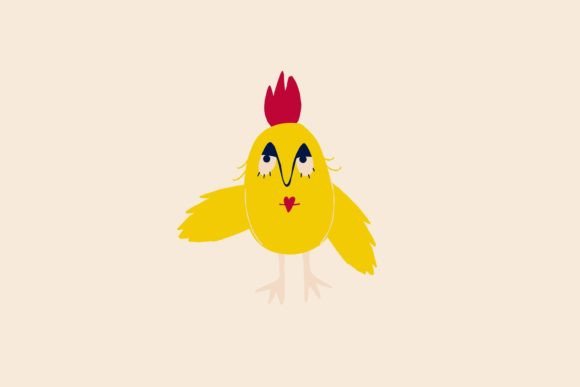 Funny Chicken with a Smiling Face SVG – A Playful Graphic for Content Publishing