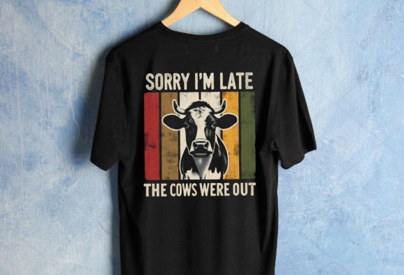 Funny Cow PNG for T-Shirt Designs and Graphics