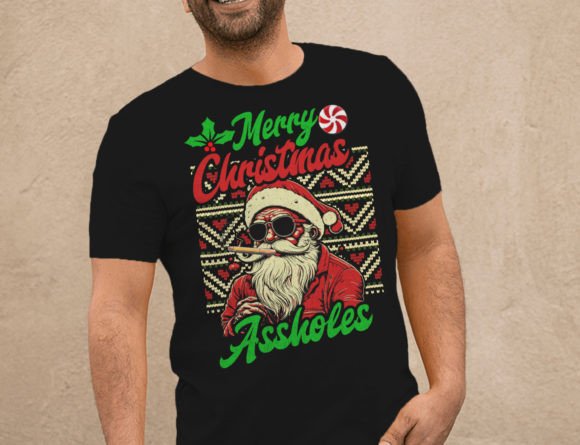 Funny Santa Claus Png for T-Shirt Designs and Graphics