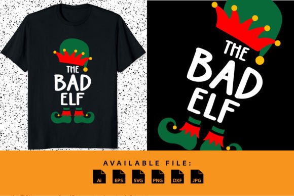 Funny Xmas the Bad ELF Graphic for T-Shirt Designs
