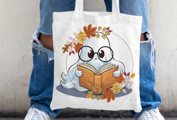 Ghost Books Png: A Playful Graphic for Branding and Design