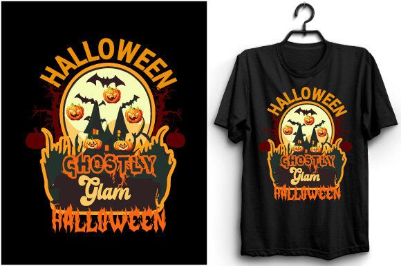 Halloween Ghostly Glam Vector Svg Tshirt