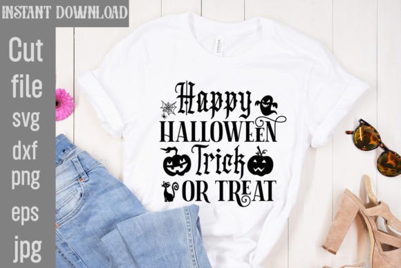 Happy Halloween Trick or Treat Graphics for T-Shirt Designs
