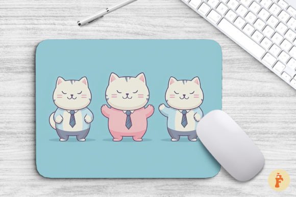 Mouse Pad Funny Cute Cats Wearing Suits Review