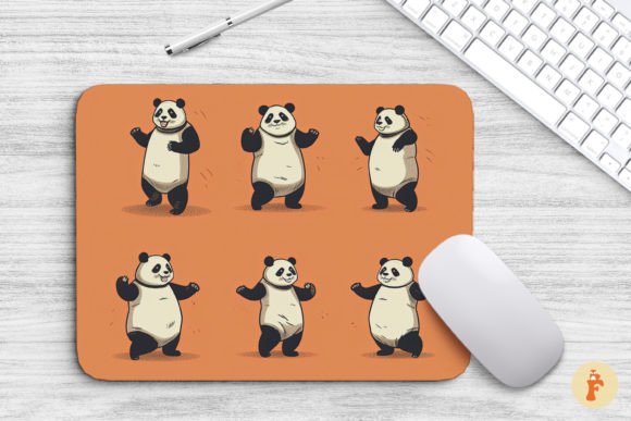 Mouse Pad Funny Panda Dancing for Creative Projects