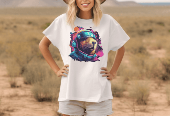 Three Moon Capybaras Png: A Cute Graphic for T-Shirt Designs
