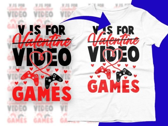 V is for Video Games Funny Valentine’s Graphics